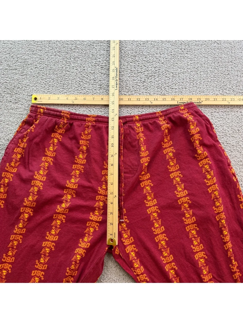 Vintage 90s Starter USC Trojans All Over Print Pajama Lounge Pants XL 40-42 NCAA
